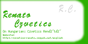 renato czvetics business card